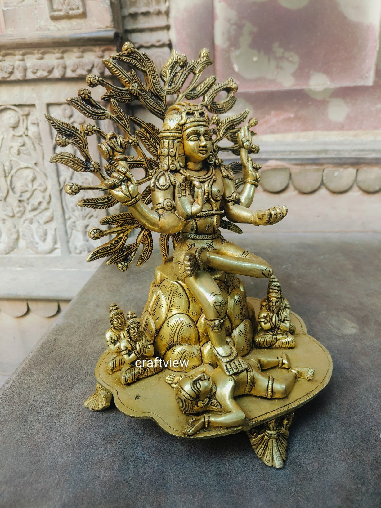 13"Dakshina Shiva Brass Idol