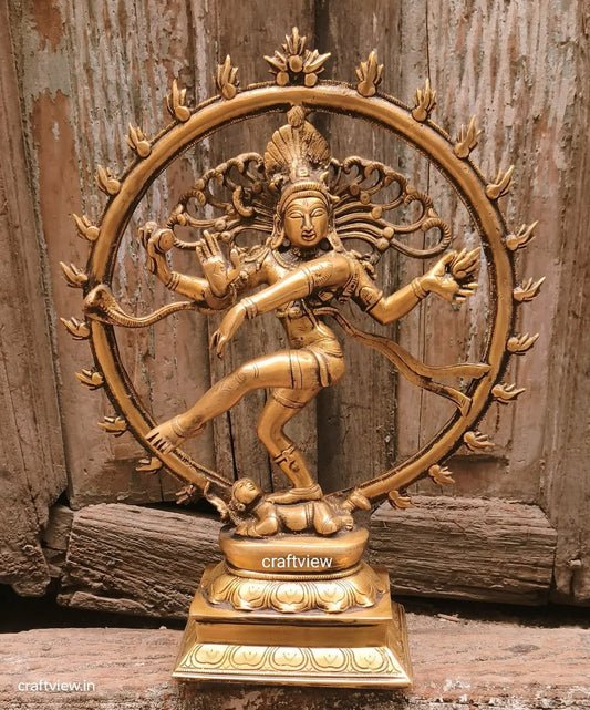 Brass Lord Natraj Sculpture 13" Craftsview