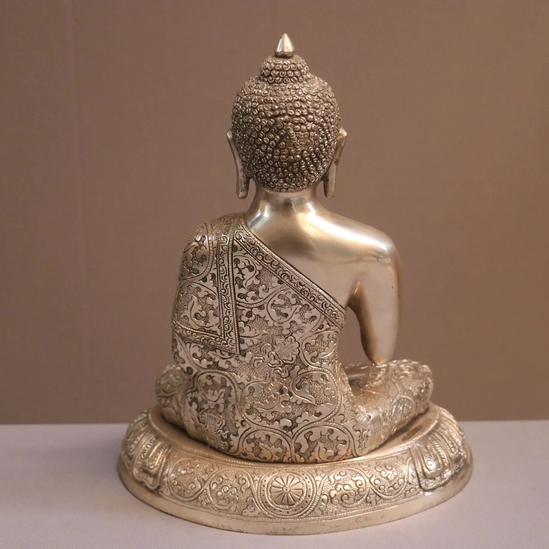 Brass Buddha Blessing Statue 13" Craftsview