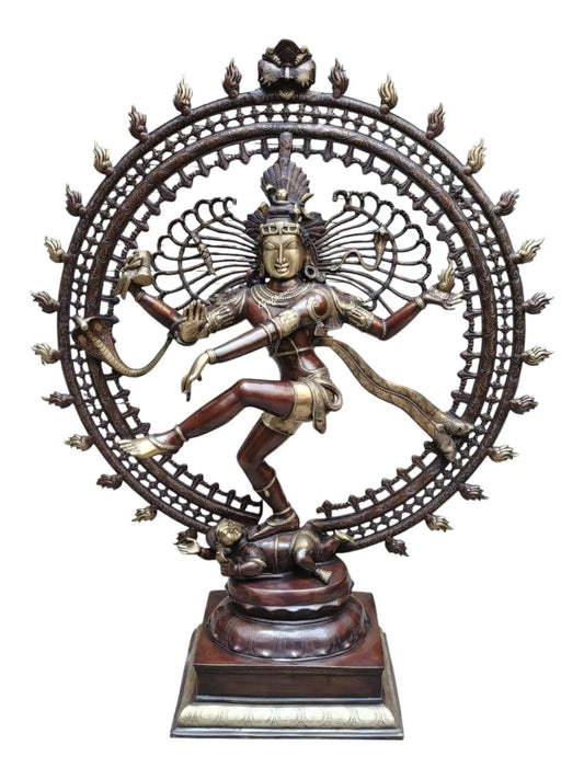 (Copy) Exquisite Lord Natraja Sculpture the Lord of Dance Shiva 48" craftsview