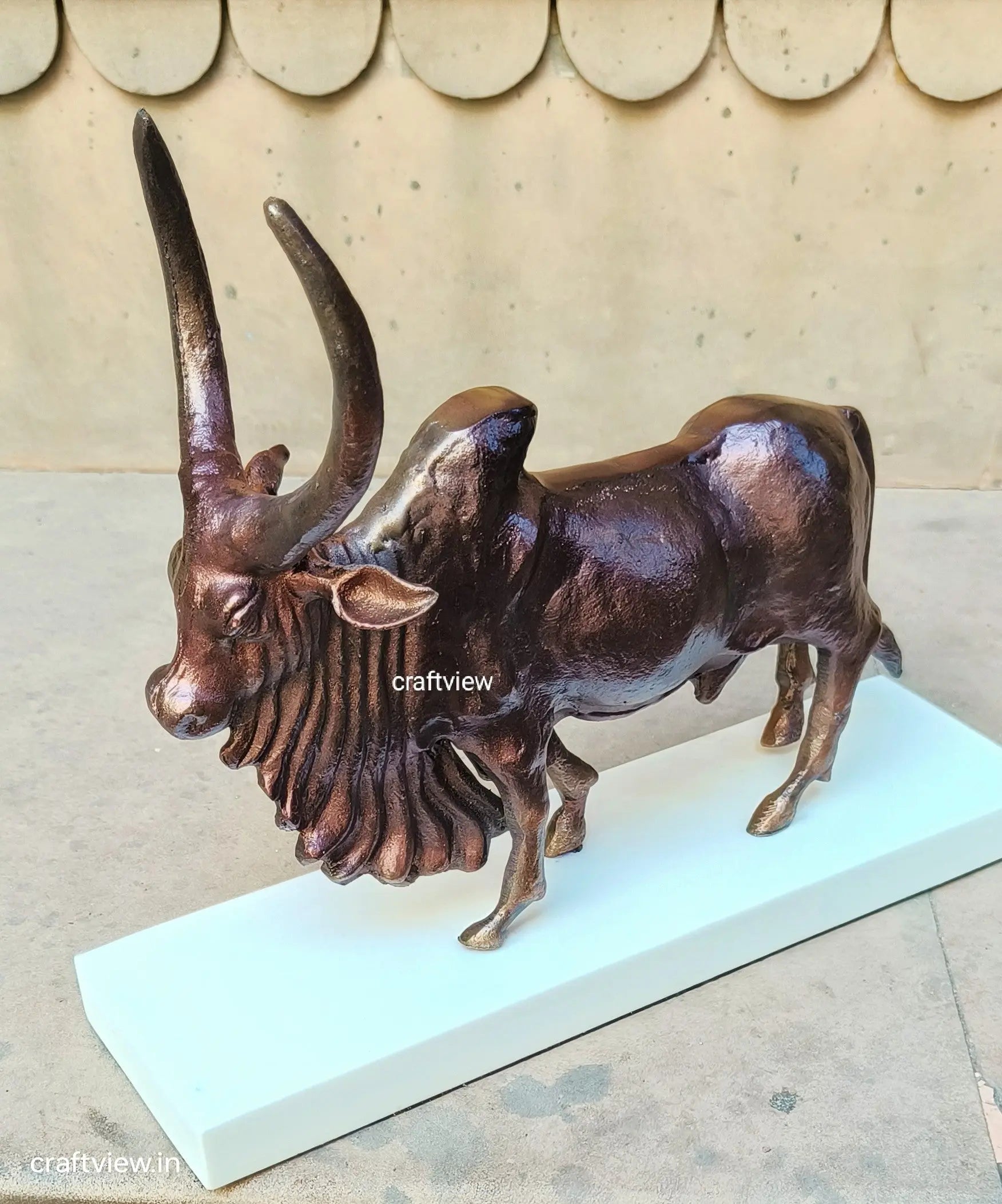 Metal Bull Animal Decorative Sculpture Craftsview