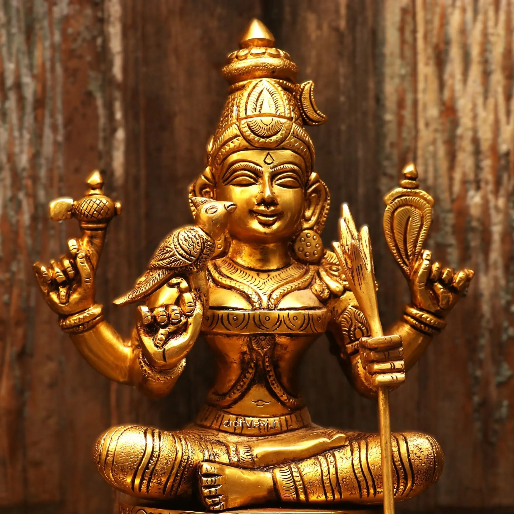 Brass Goddess Rajarajeshwari Lakshmi statue craftsview