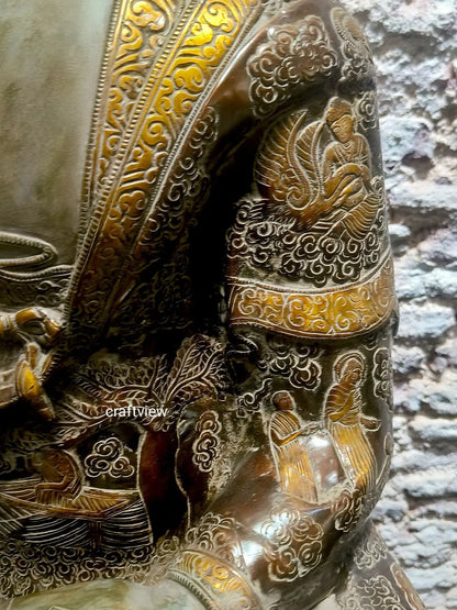 (Copy) 33"Brass Lord Buddha Meditation Statue Craftsview