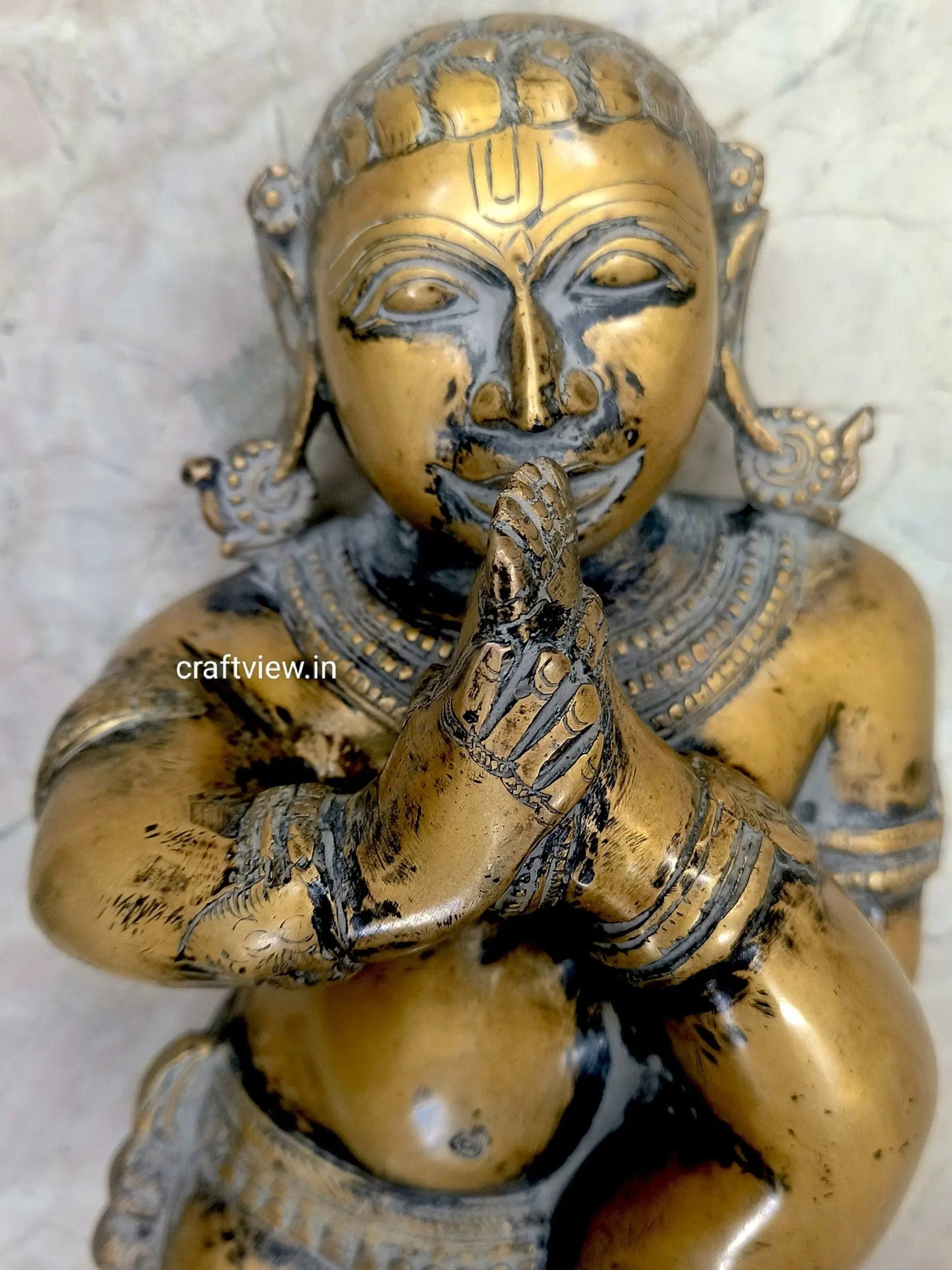 Brass Wall Hanging Baby Krishna Artistic Statue - Craftview