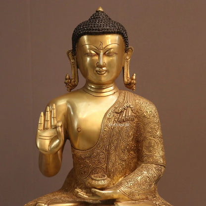 Brass Buddha Blessing Statue Craftsview