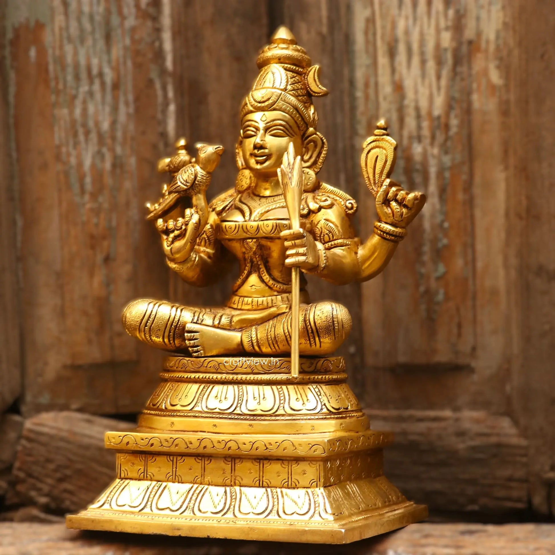 Brass Goddess Rajarajeshwari Lakshmi statue craftsview