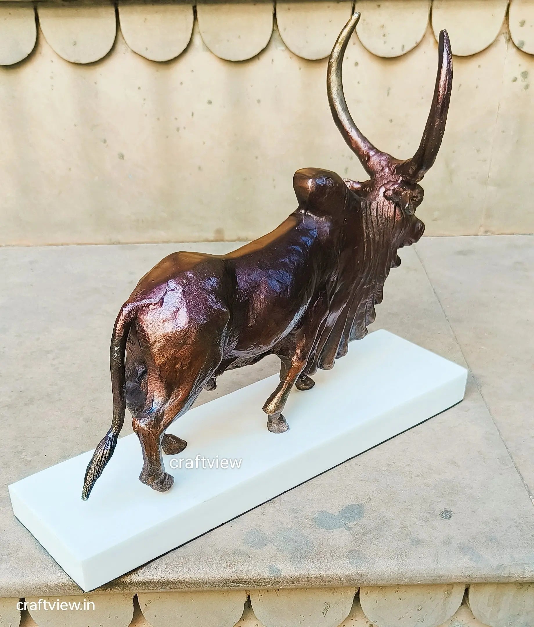 Metal Bull Animal Decorative Sculpture Craftsview