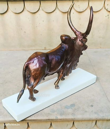 Metal Bull Animal Decorative Sculpture Craftsview