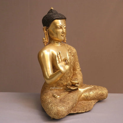 Brass Buddha Blessing Statue Craftsview