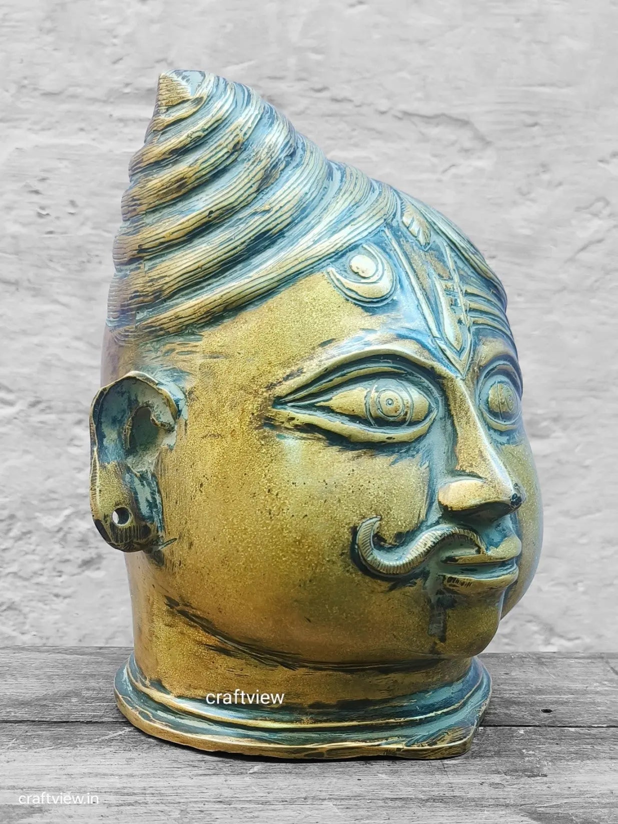 Brass Ardhanarishvara head  Mukhalingam Craftsview