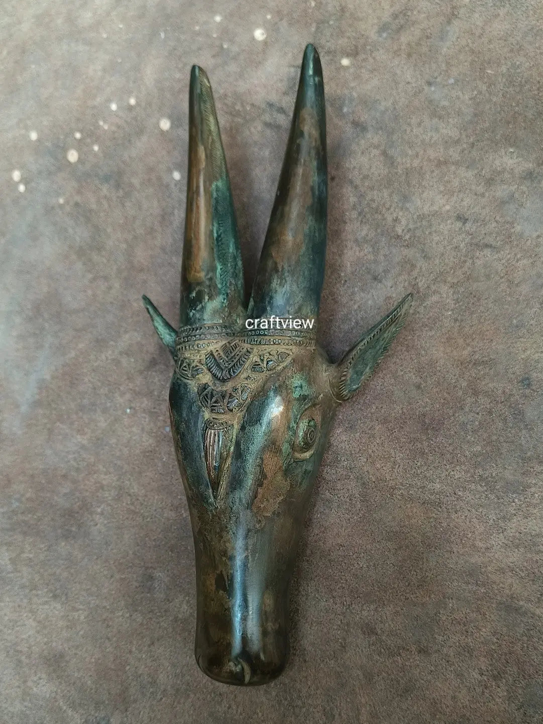 Brass Deer Wall Hanging Mask – Décor Figurine craftsview