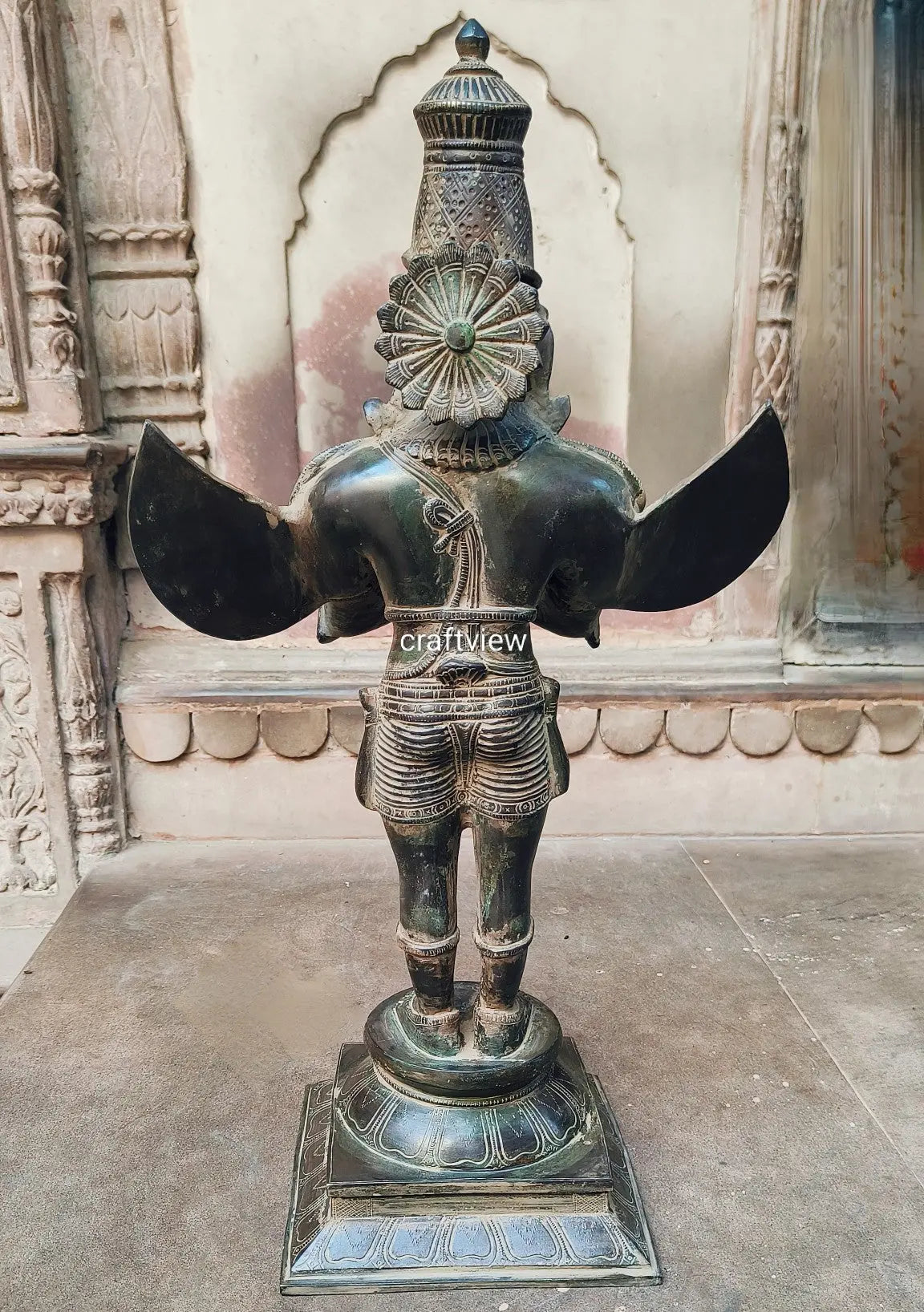 25" Brass Garuda Standing Statue - Craftview