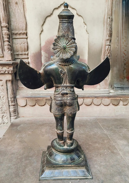 25" Brass Garuda Standing Statue - Craftview