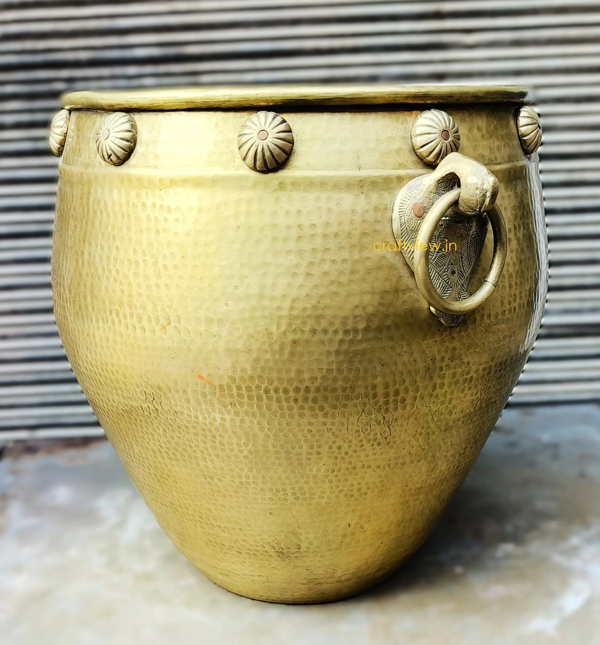 Unique Designer Brass Vintage Planter | Flower Vase craftsview