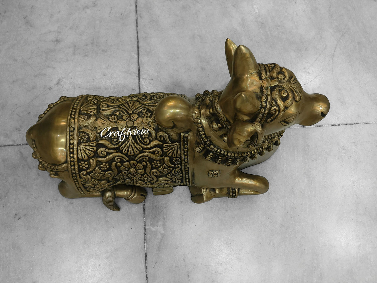 17"Nandi Statue Waiting Meditation of Shiva Nandi