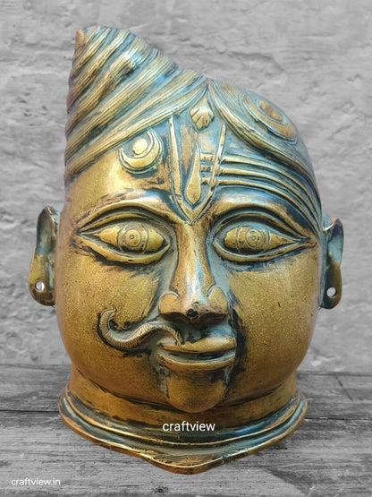 Brass Ardhanarishvara head  Mukhalingam Craftsview