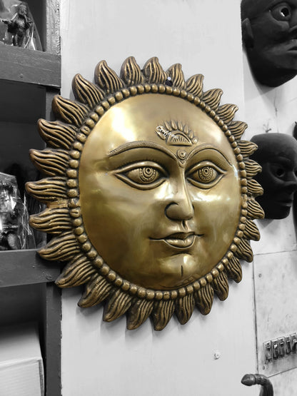 Brass Wall Hanging Decorative Sun Figurine