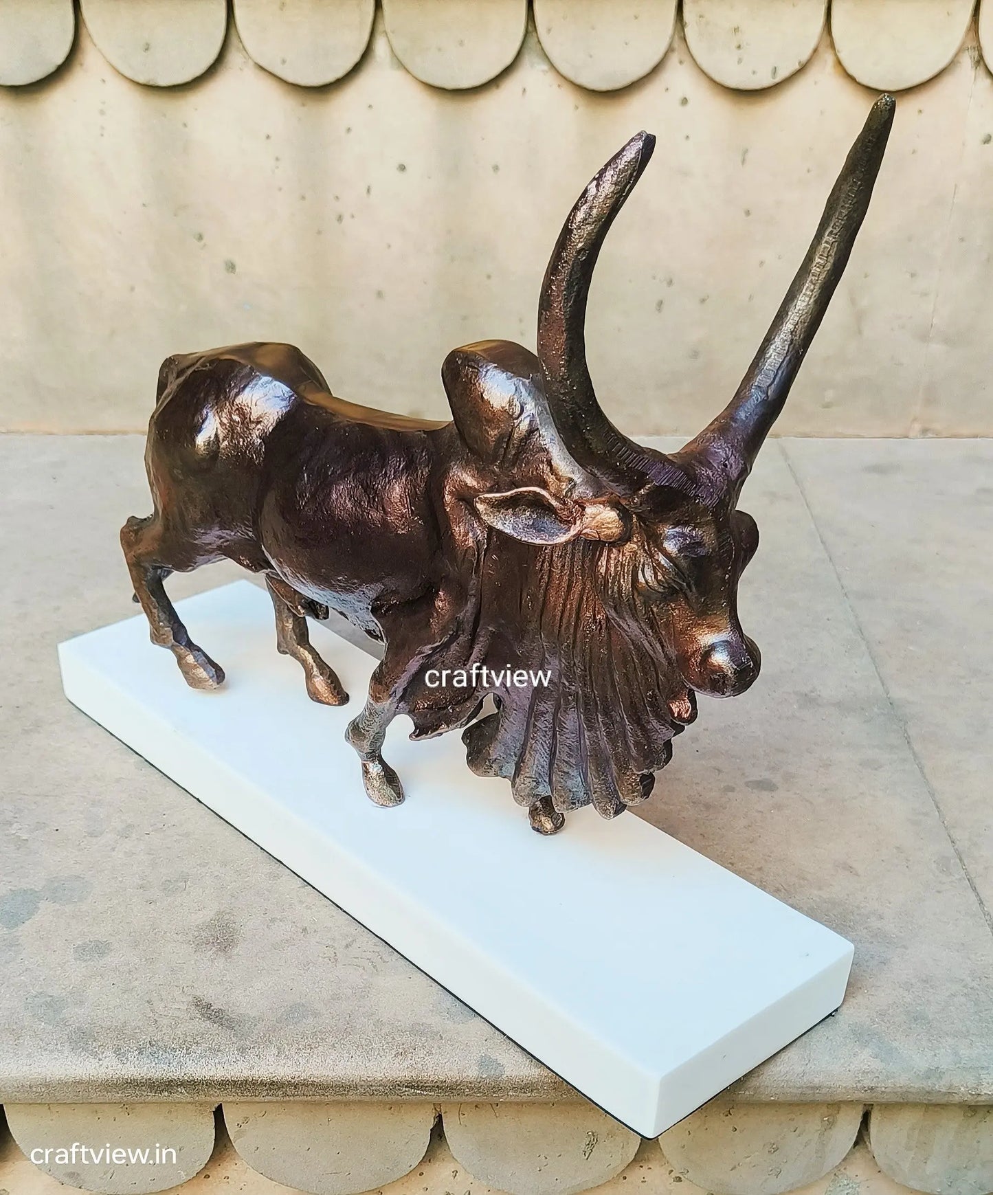 Metal Bull Animal Decorative Sculpture Craftsview