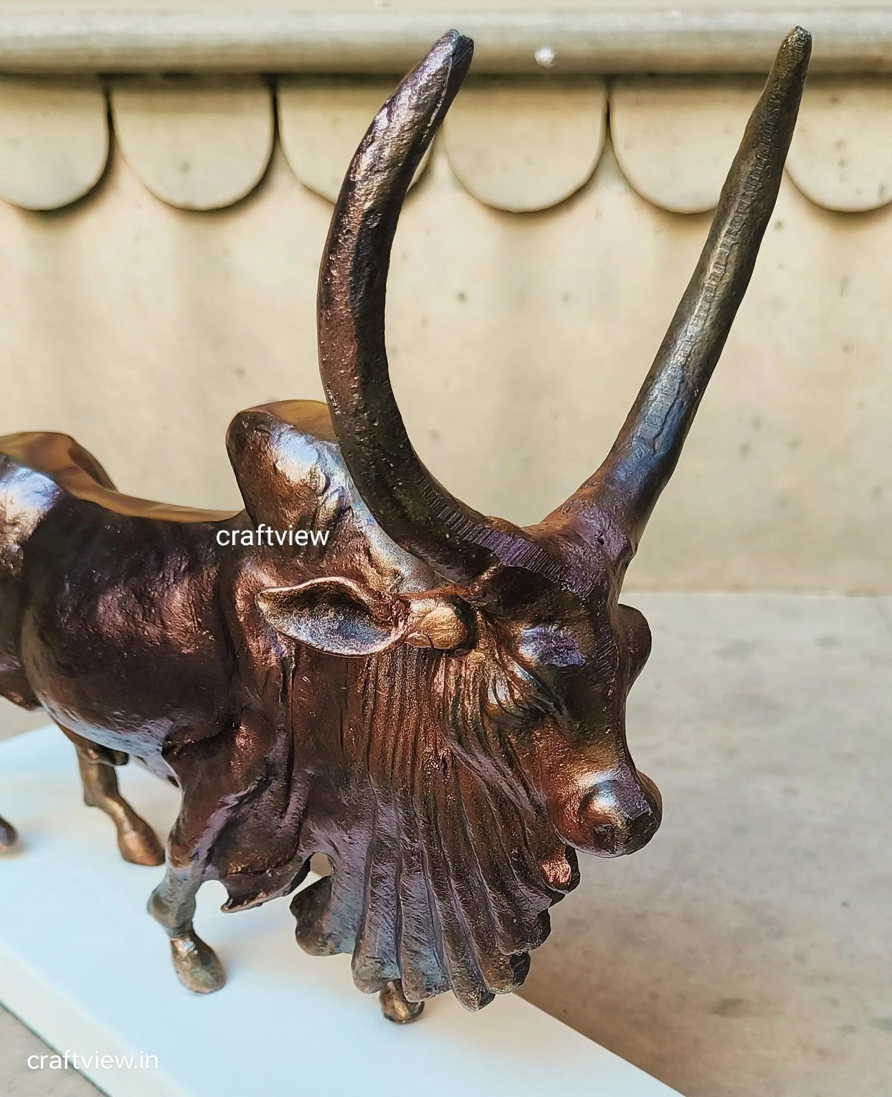 Metal Bull Animal Decorative Sculpture Craftsview