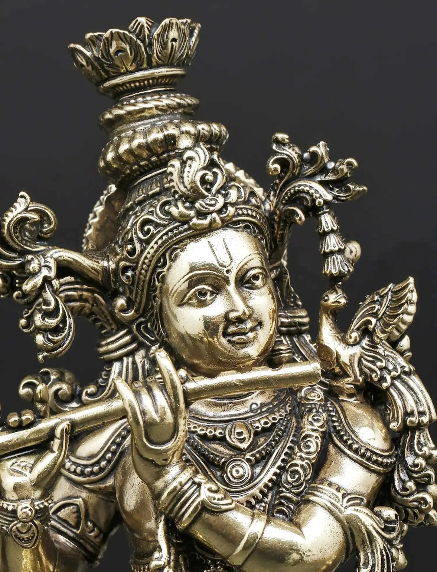 Superfine Fluting Lord Krishna | Brass Idols Craftsview