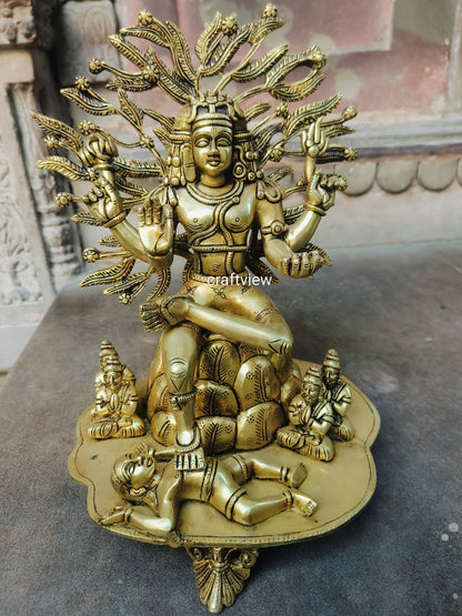 13"Dakshina Shiva Brass Idol