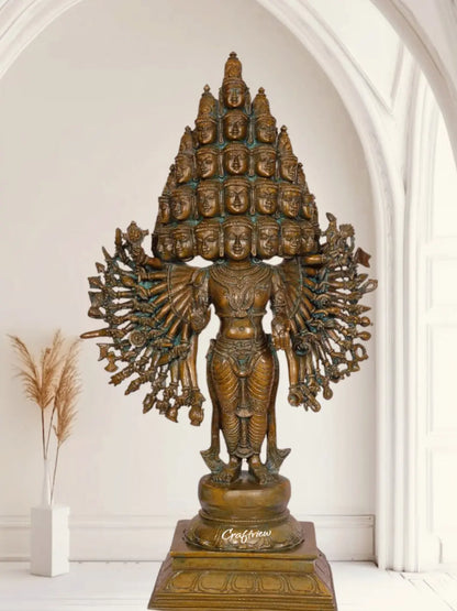 22" Brass Lord Sambh Sada Shiva of Great Cosmic Beauty - Craftview