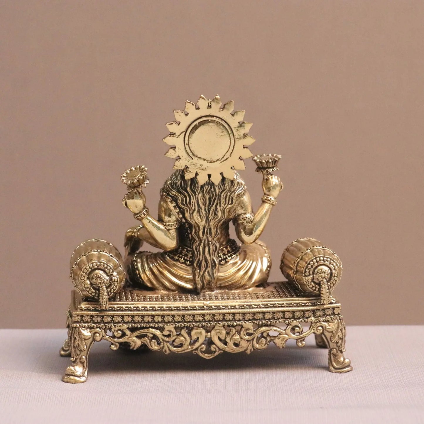 5.5" Superfine Artistic Brass Lakshmi Idols Craftsview