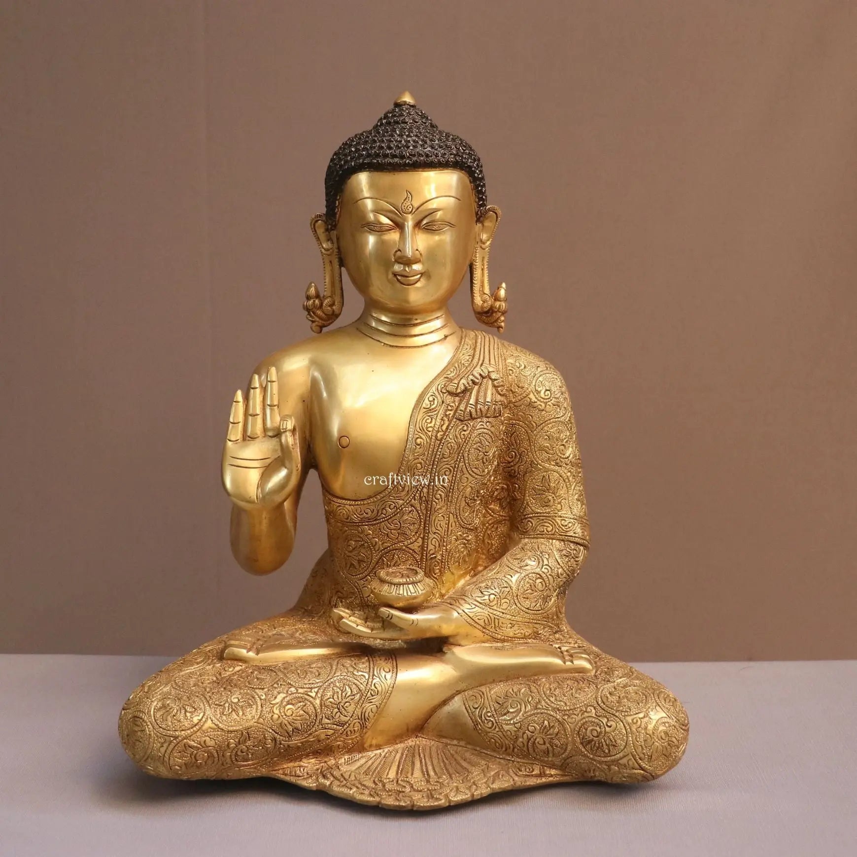 Brass Buddha Blessing Statue Craftsview