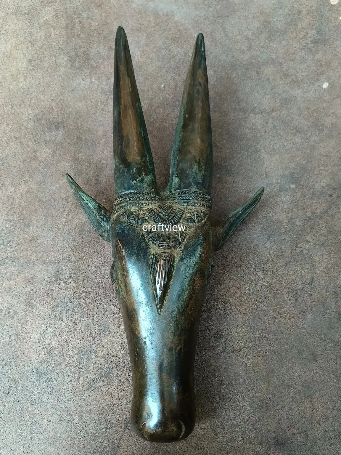 Brass Deer Wall Hanging Mask – Décor Figurine craftsview