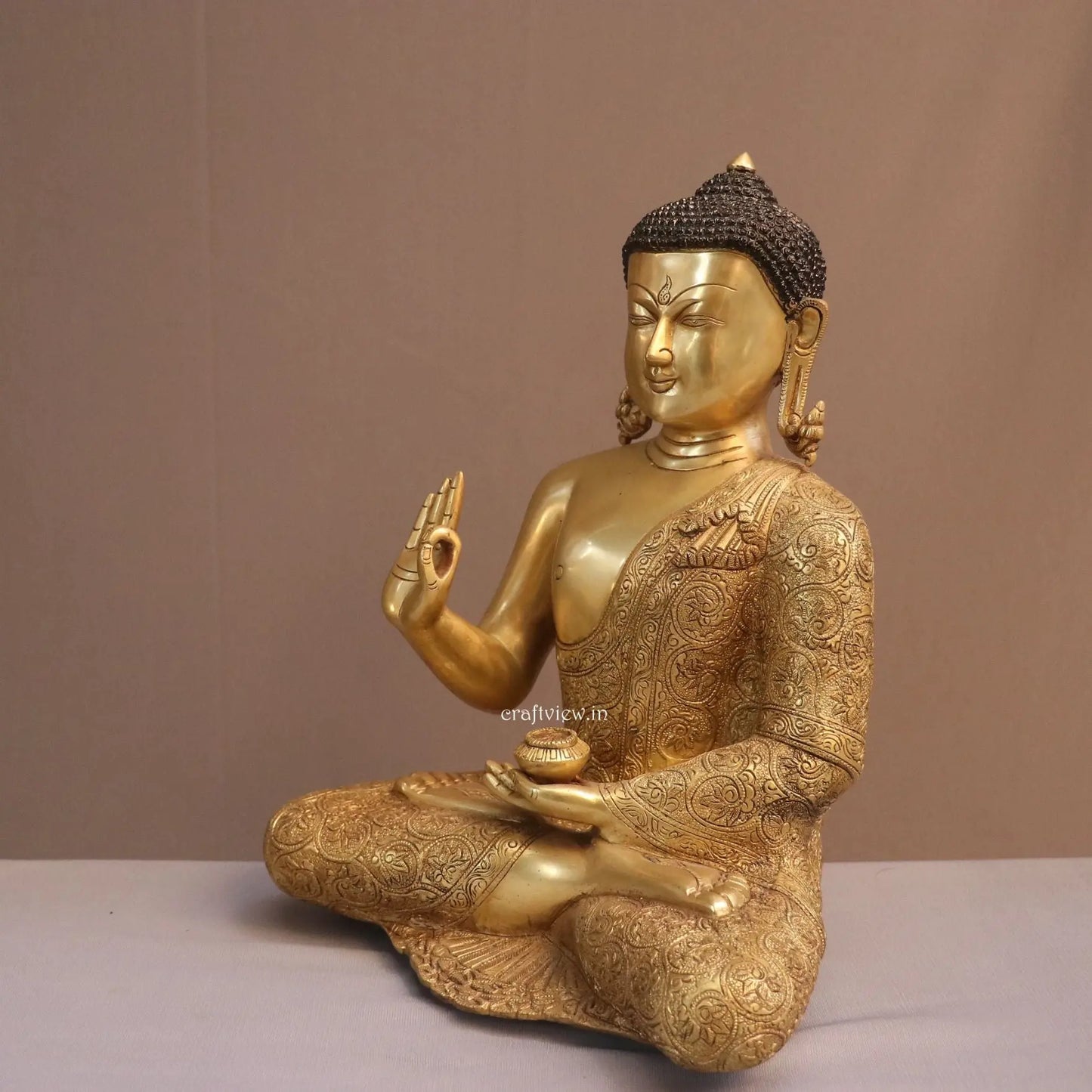 Brass Buddha Blessing Statue Craftsview