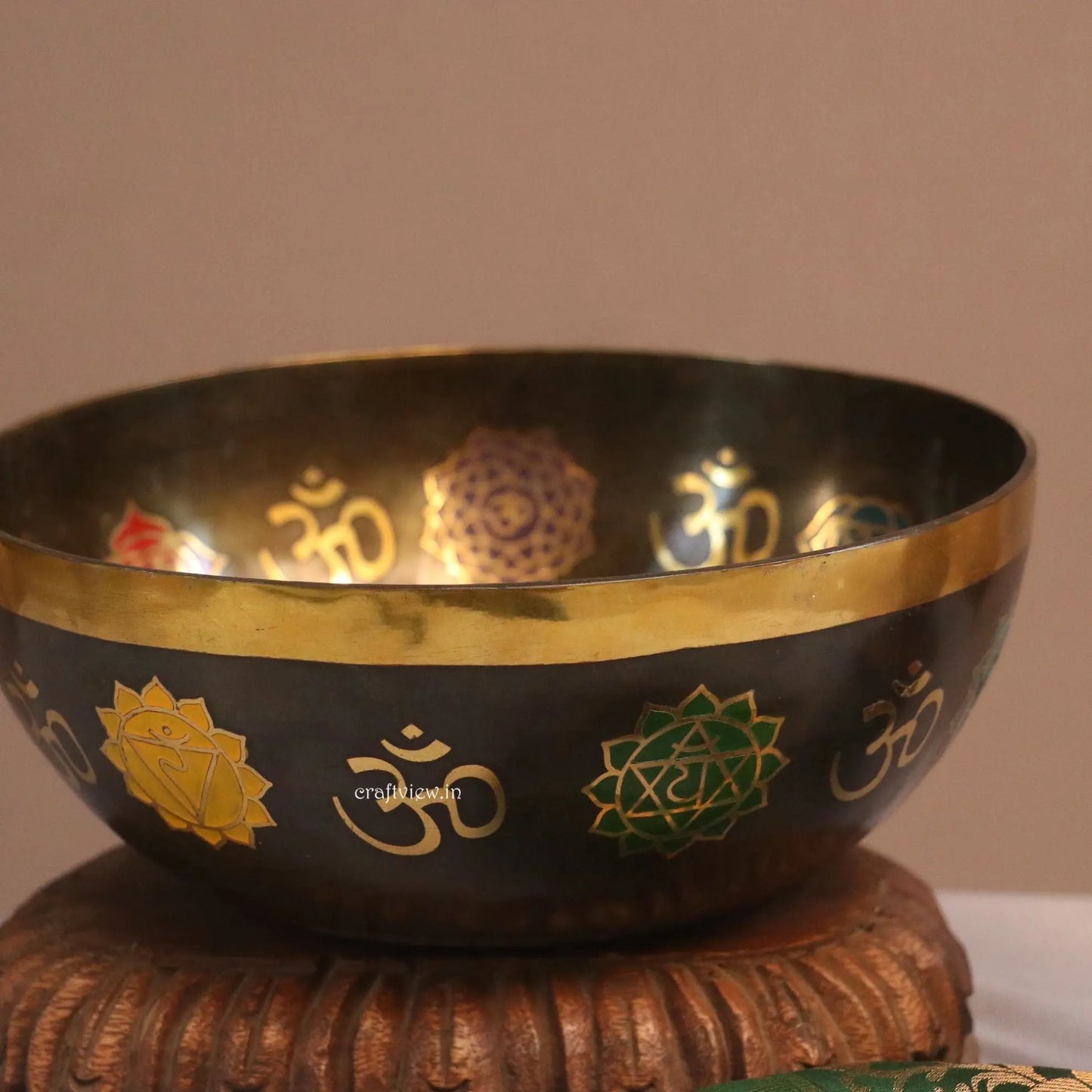 7 Chakra Handcrafted Bronze Singing Bowl for Meditation Craftsview