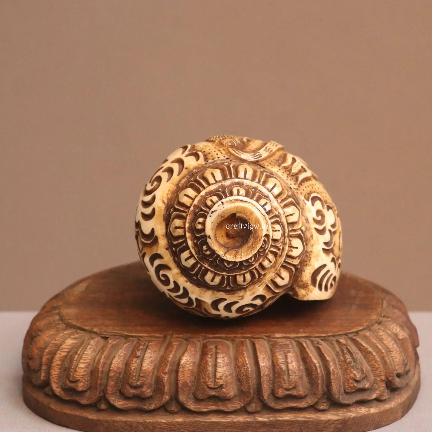 Pure Tibetan Natural Conch Hand Carved Shiva Statue craftsview