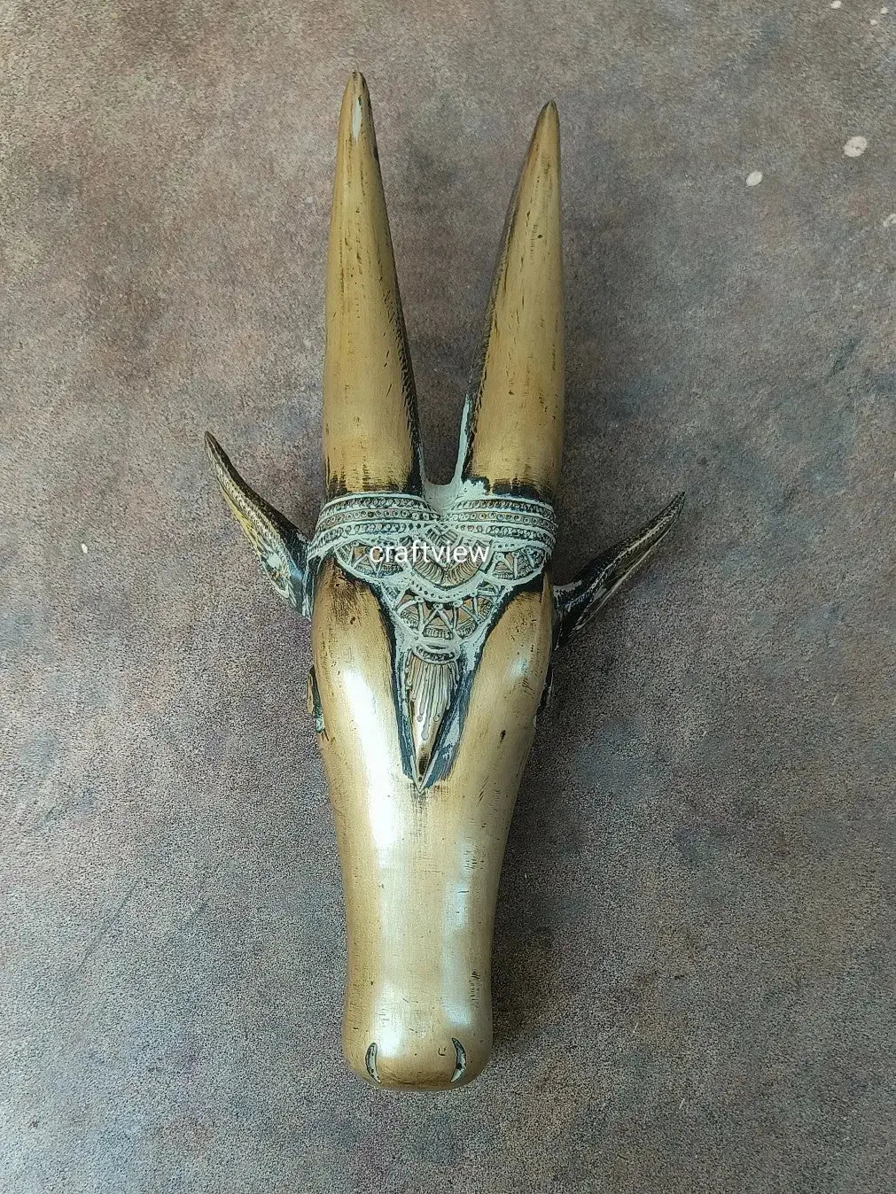 Brass Deer Wall Hanging Mask – Décor Animal Figurine - Craftview