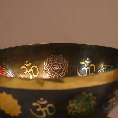 7 Chakra Handcrafted Bronze Singing Bowl for Meditation Craftsview