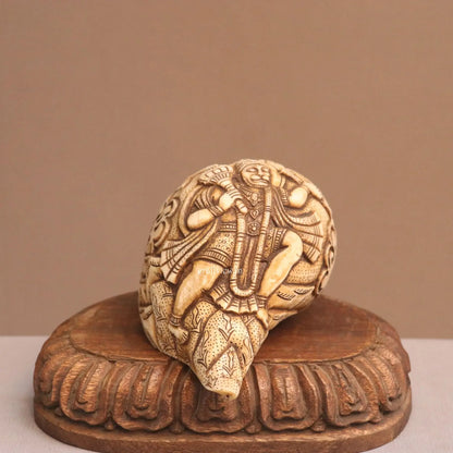 Pure Tibetan Natural Conch Hand Carved Hanuman Statue craftsview