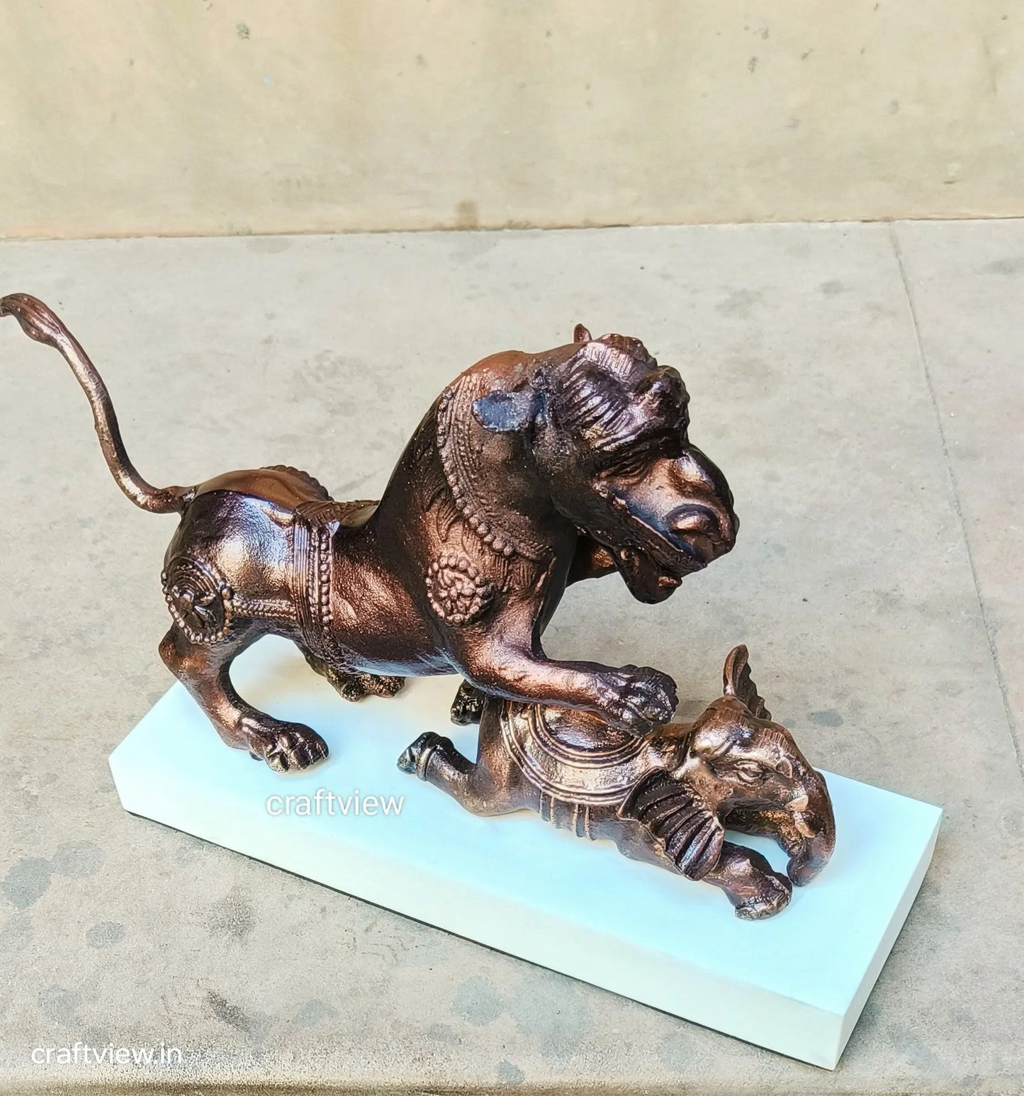 7.5"Metal Bull Animal Home Decorative Sculpture Craftsview