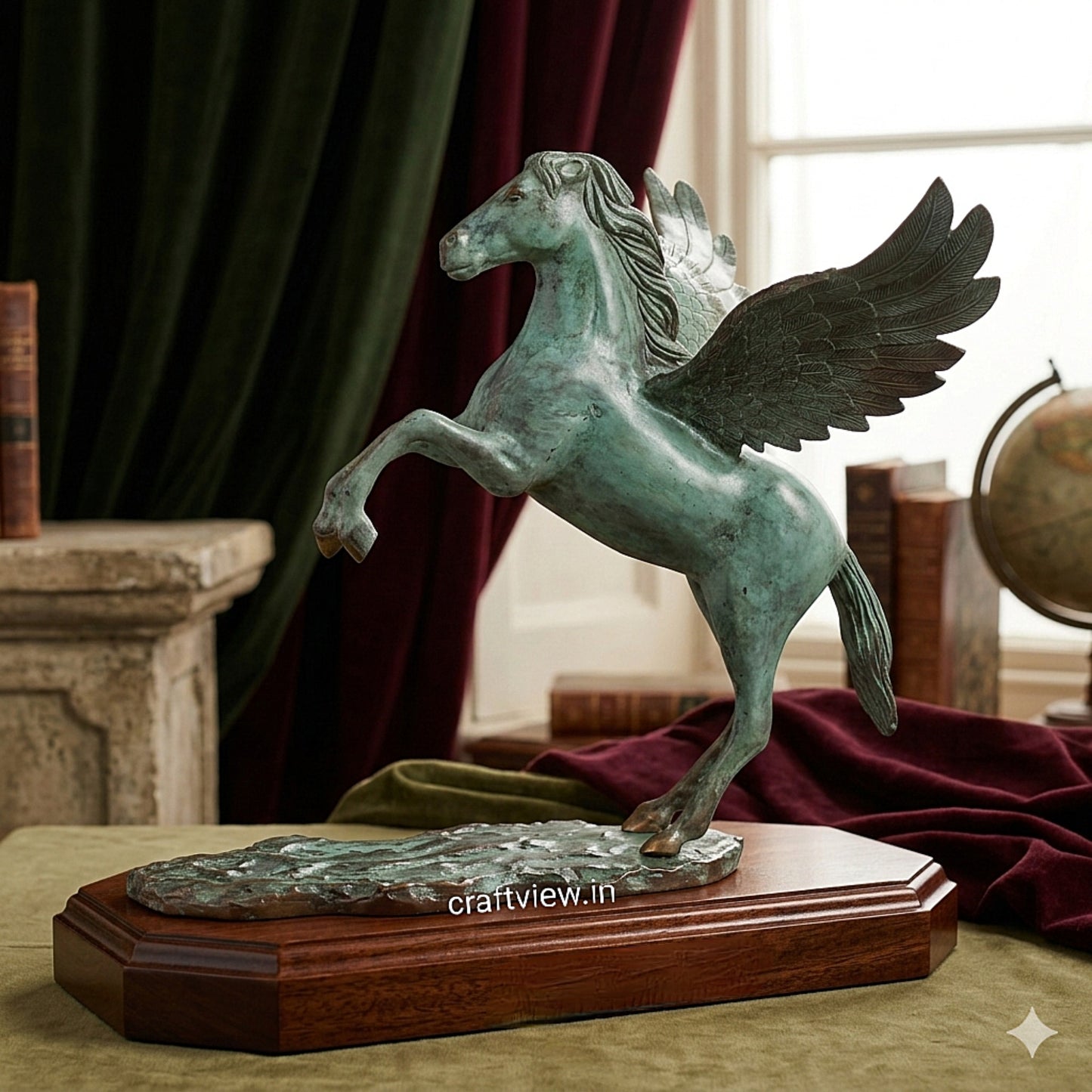 Brass Pegasus Horse with Wings Decor Figurine