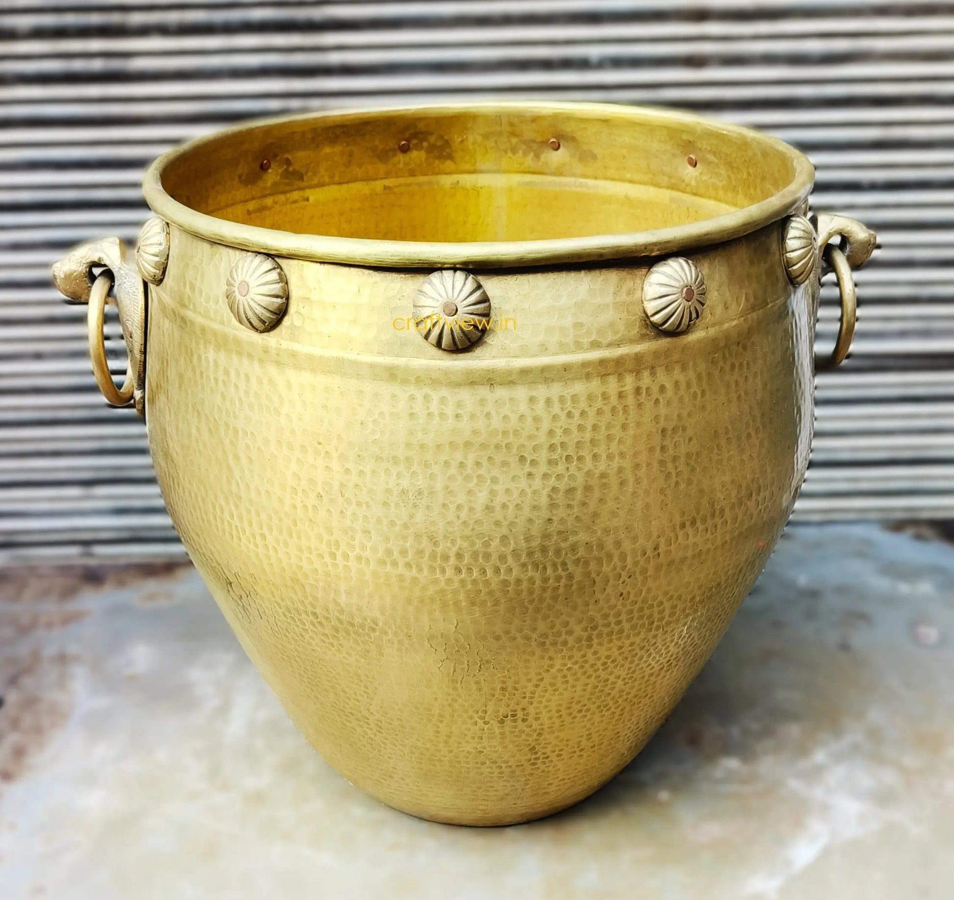 Unique Designer Brass Vintage Planter | Flower Vase craftsview