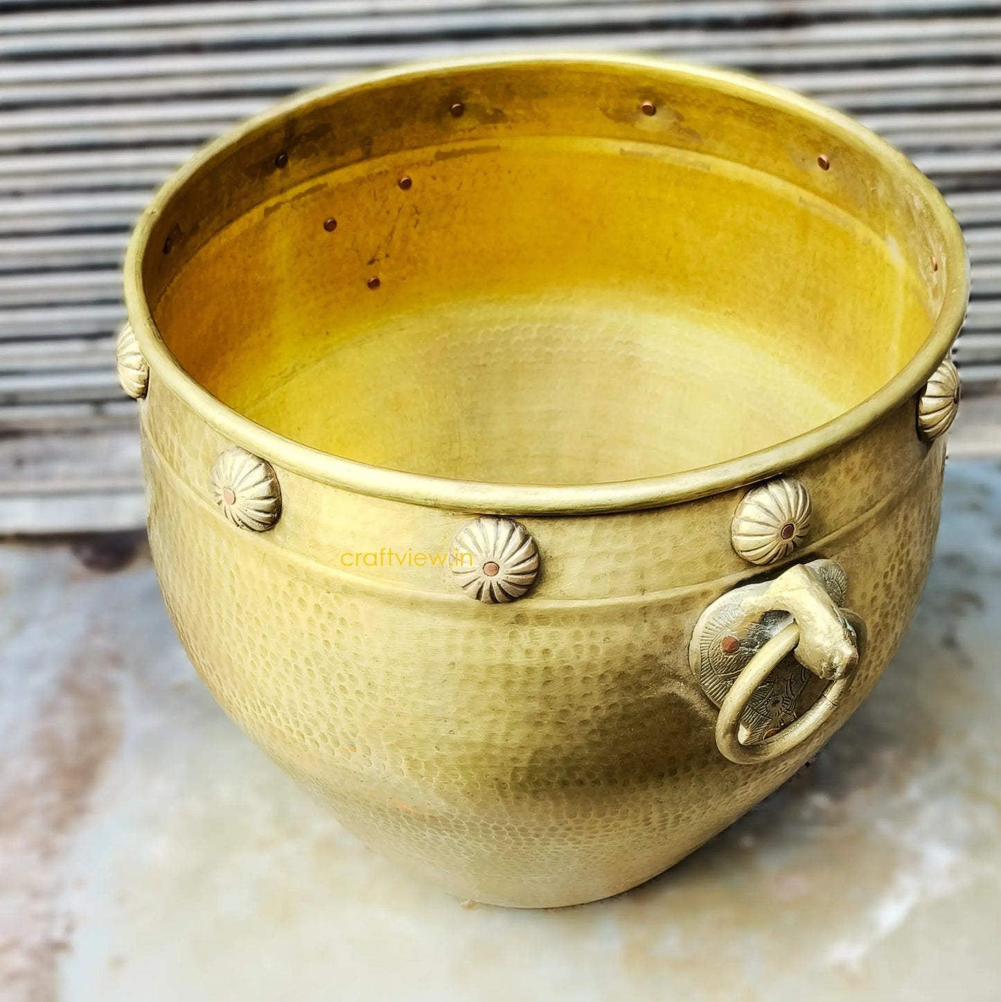 Unique Designer Brass Vintage Planter | Flower Vase craftsview