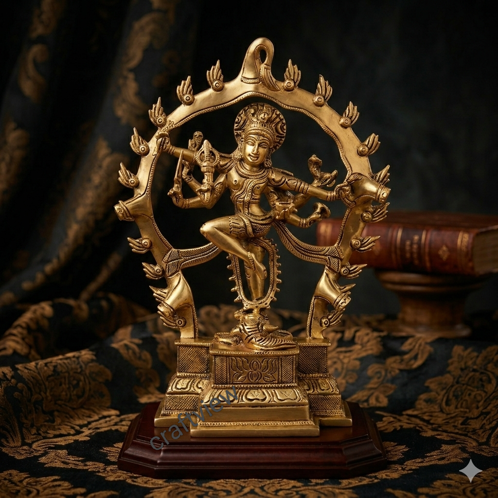 Superfine Brass Gajasurasamhara Shiva Idol 12"