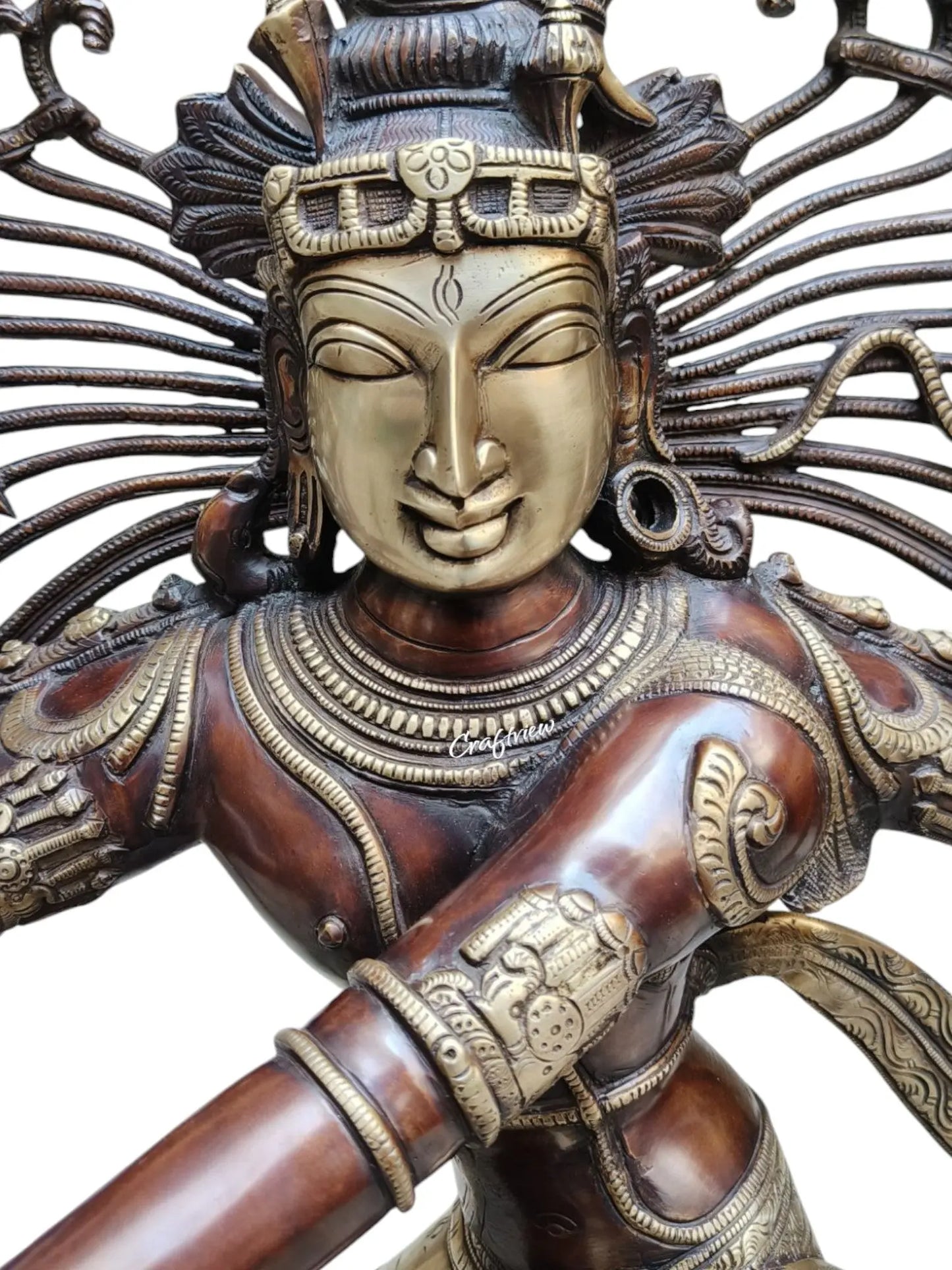 (Copy) Exquisite Lord Natraja Sculpture the Lord of Dance Shiva 48" craftsview