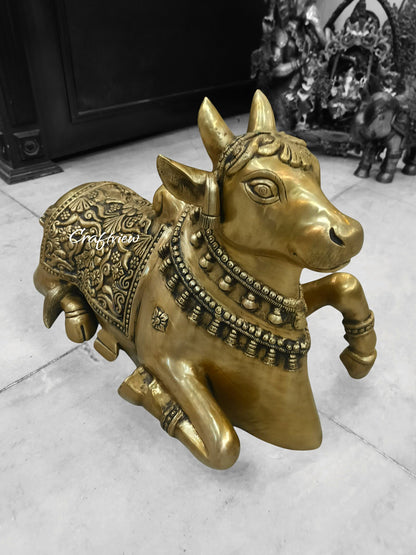 17"Nandi Statue Waiting Meditation of Shiva Nandi