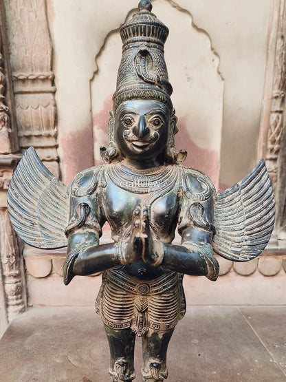 25" Brass Garuda Standing Statue - Craftview