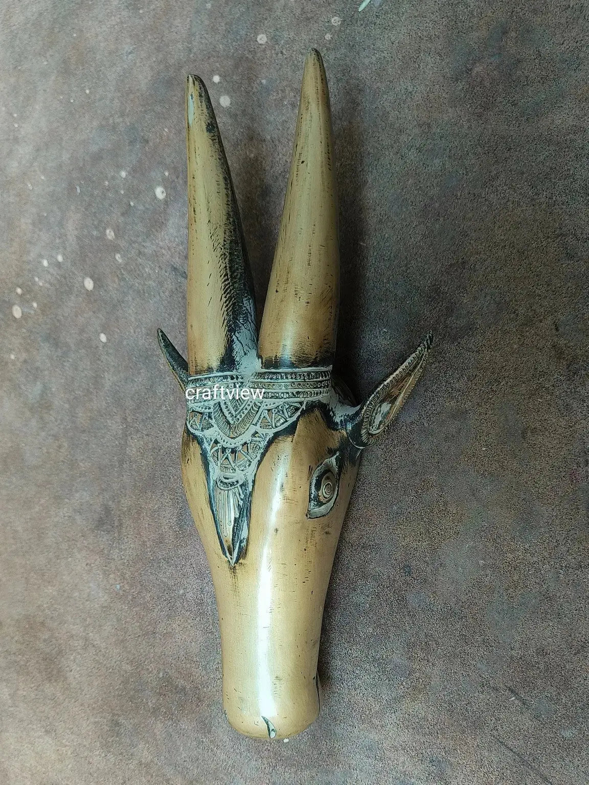 Brass Deer Wall Hanging Mask – Décor Animal Figurine - Craftview