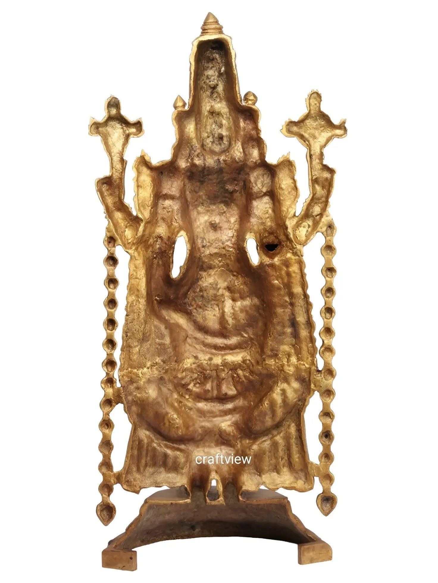 Brass Tirupati Balaji Venkateshwara Statue 38" craftsview