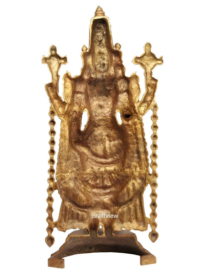 Brass Tirupati Balaji Venkateshwara Statue 38" craftsview